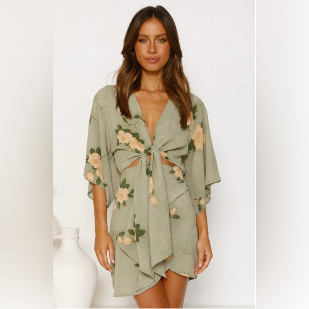 Floral Wrap Skirt Set